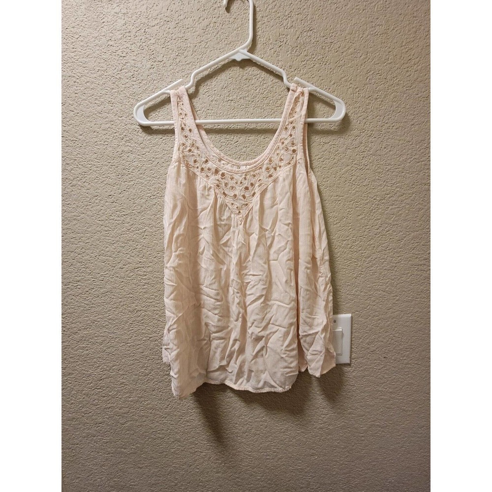 Mudd Soft Pink Tank With Detail Around Neck Size XS